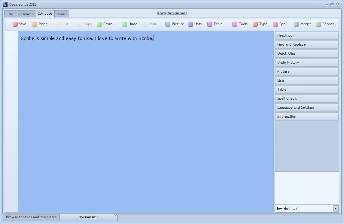 Xiosis Scribe 2011 is a next generation word processor with easy to use features